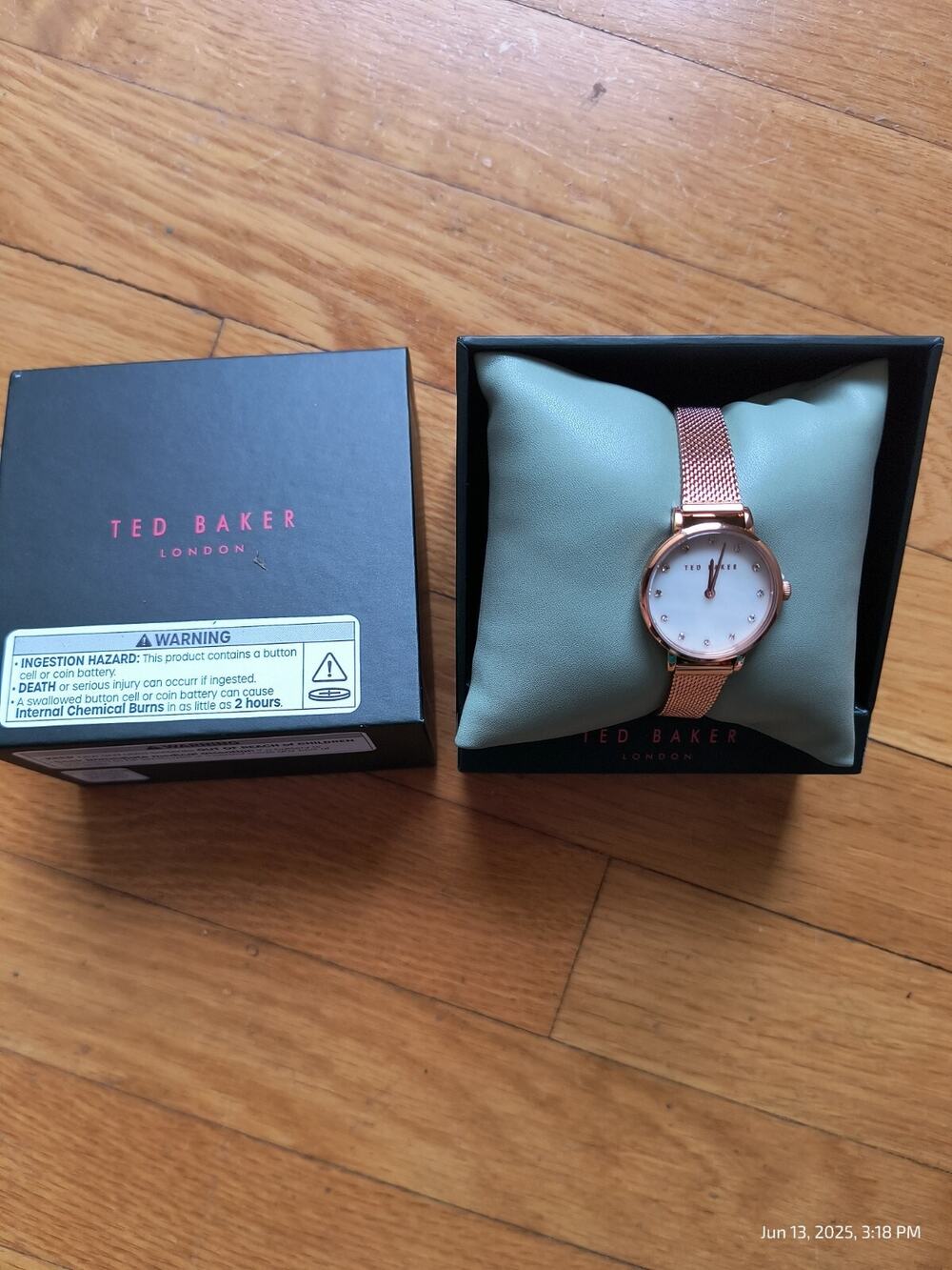 Ted Baker Ladies Rose Gold ToneMesh Band Bracelet Watch 28mm 2 Hands BKPSTF4049I
